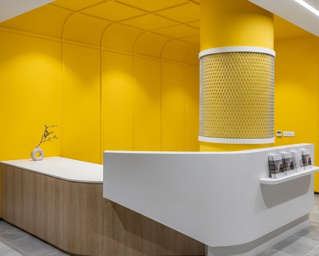Premium corporate reception fit-out, Coimbatore